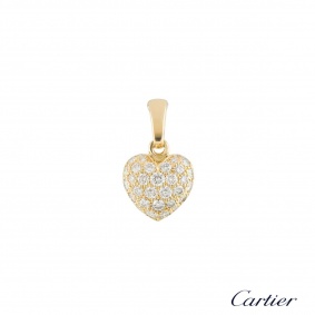Cartier Yellow Gold Diamond Charm Pendant